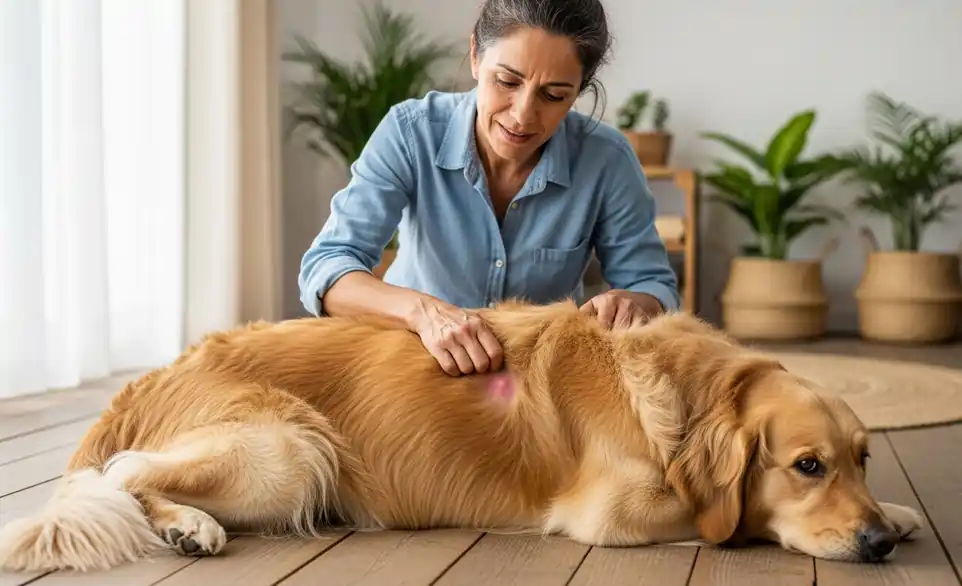 Cane che ha perso molto pelo a causa di un'infezione parassitaria | RimosVet