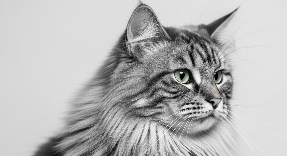 Gatto con pelo folto grigio | Rimosvet